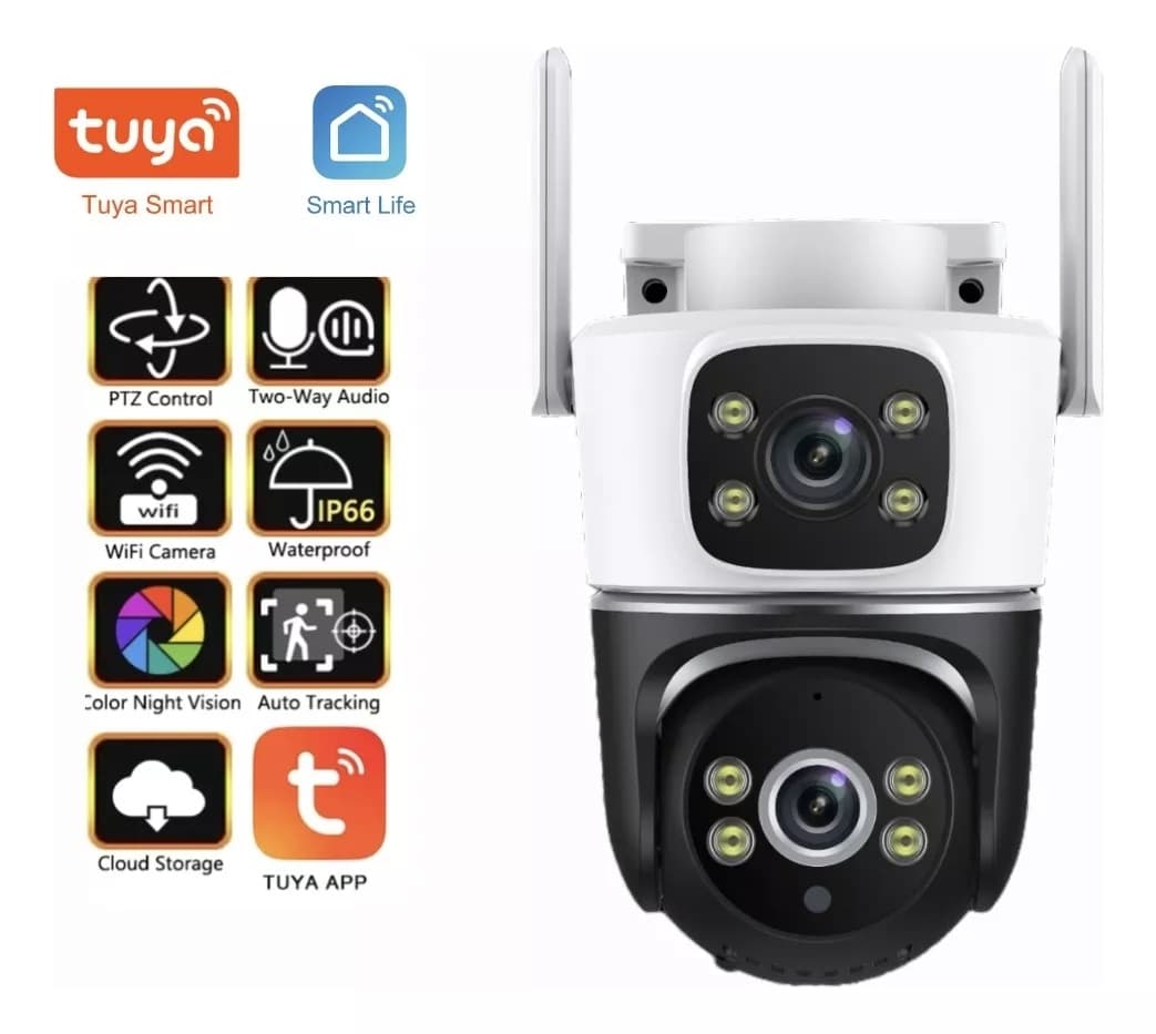 F8-8M Cámara Inteligente Doble Lente Tuya Smart PTZ Externa