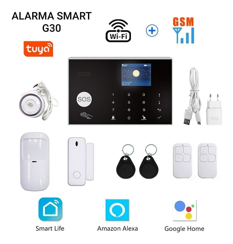 Kit Básico Alarma Inalámbrica G30 Tuya Smart
