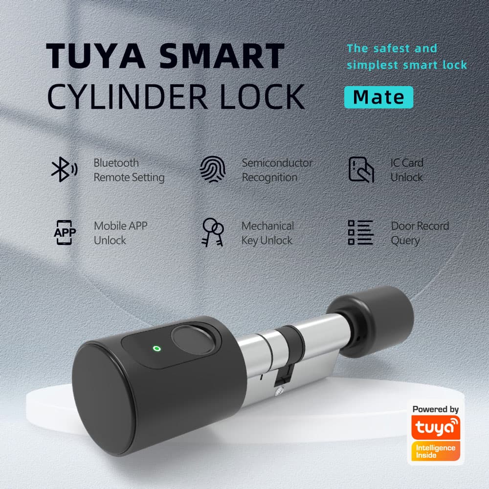 Cerradura Mate-F para Cilindro Tuya Smart Bluetooth